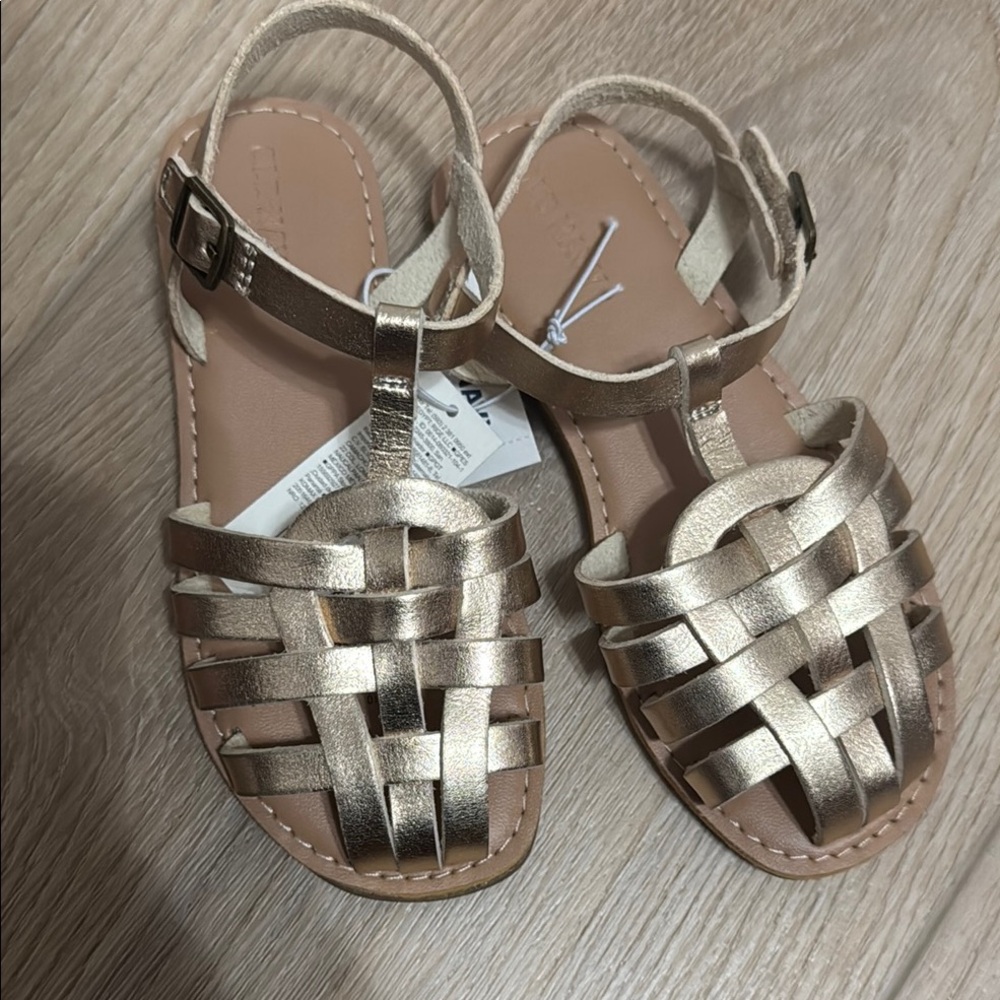 Gold Kids Sandals